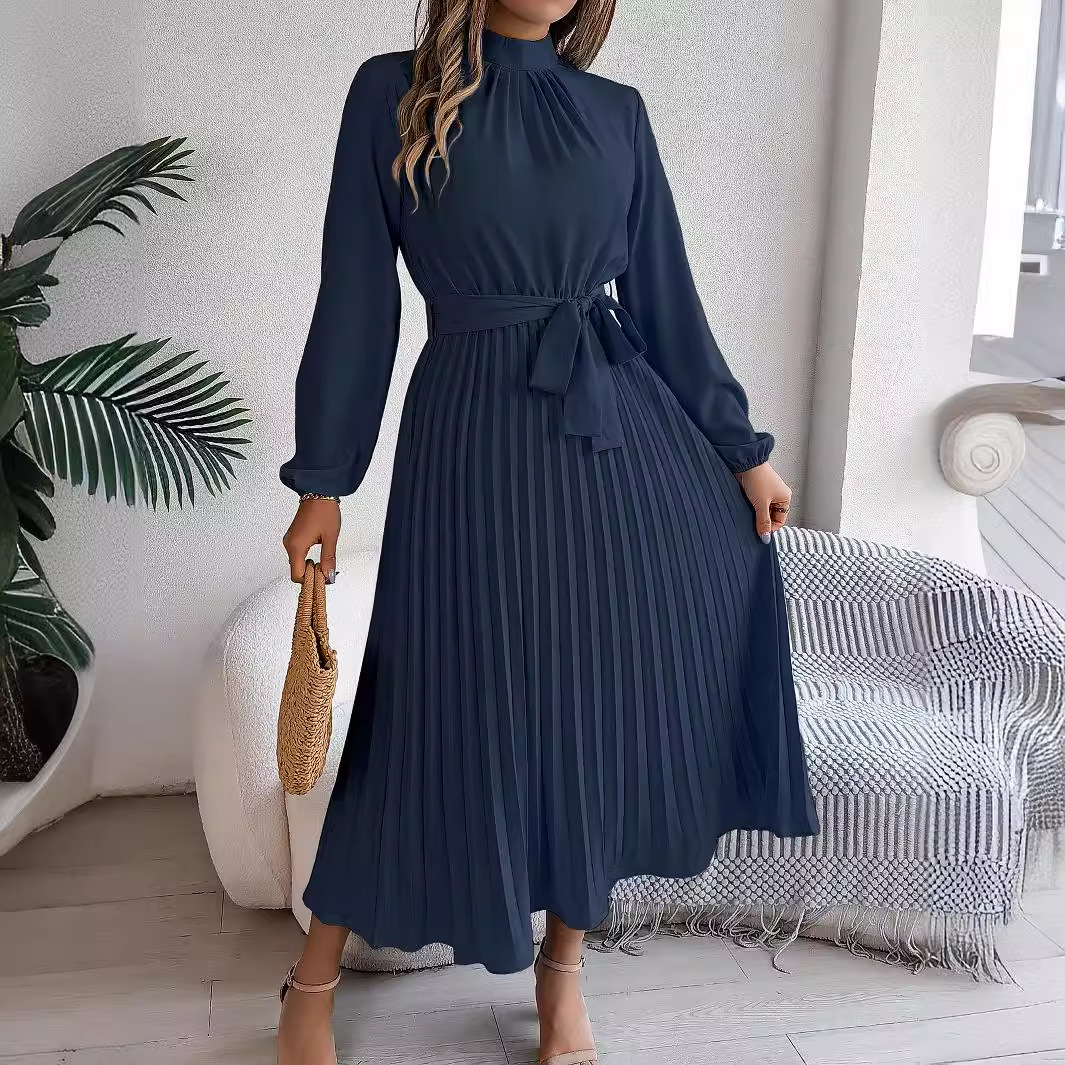 2025 Elegant Long Sleeve Fashi - French Vintage Floral Midi Dress 评论和价格