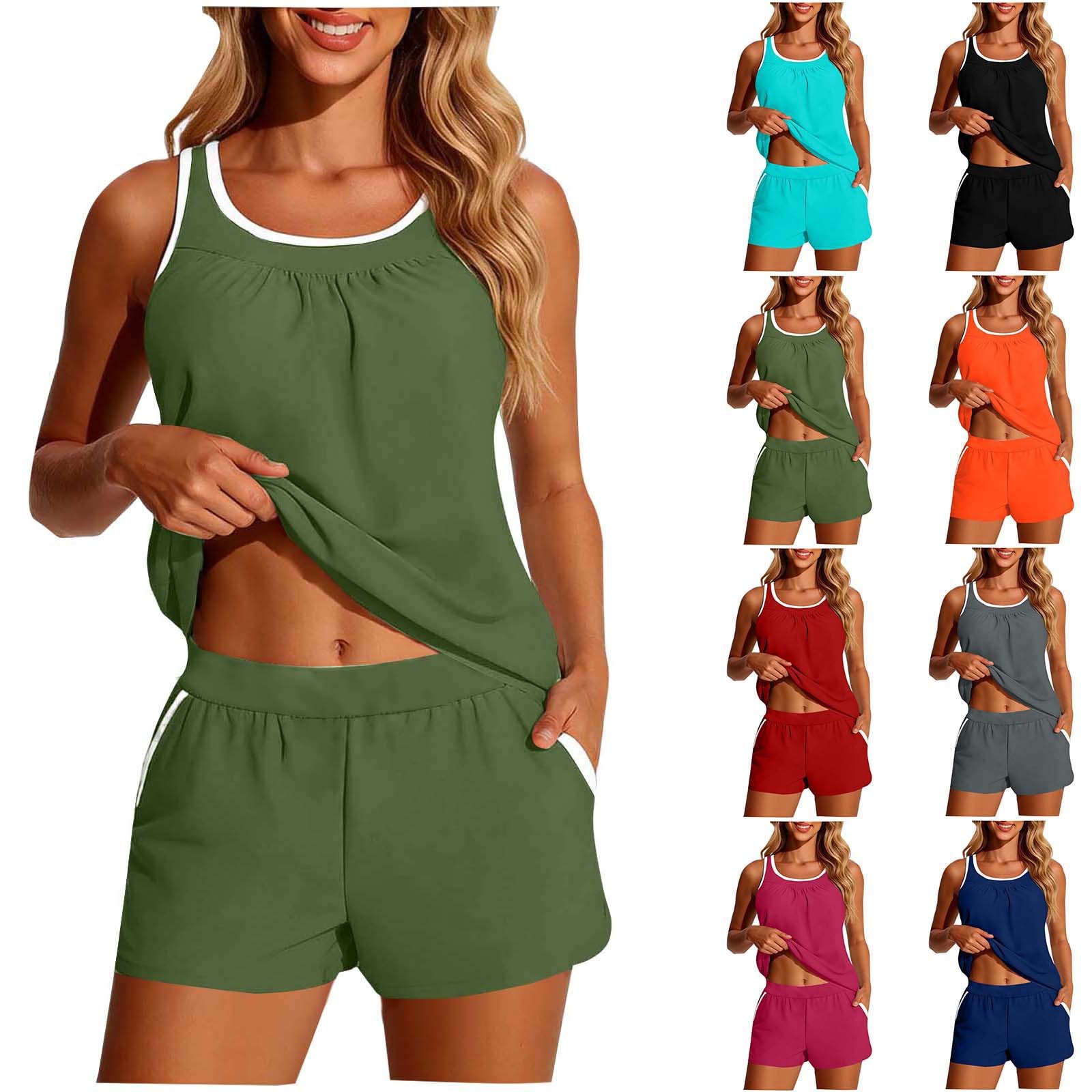 Women's 2-piece Swimwear Sleev - Tops 评论和价格