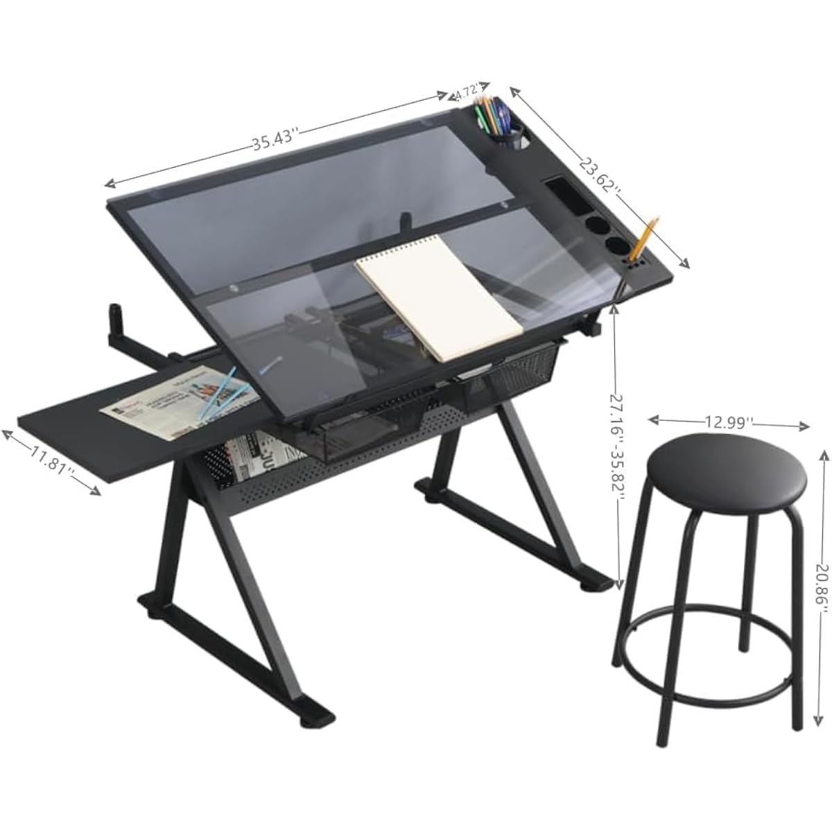Adjustable Height Drafting Des - Tops 评论和价格