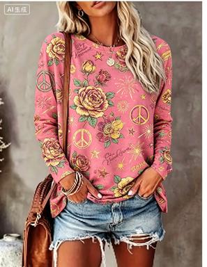 Women Long Sleeve T‑Shirt Hipp - Blouses 评论和价格