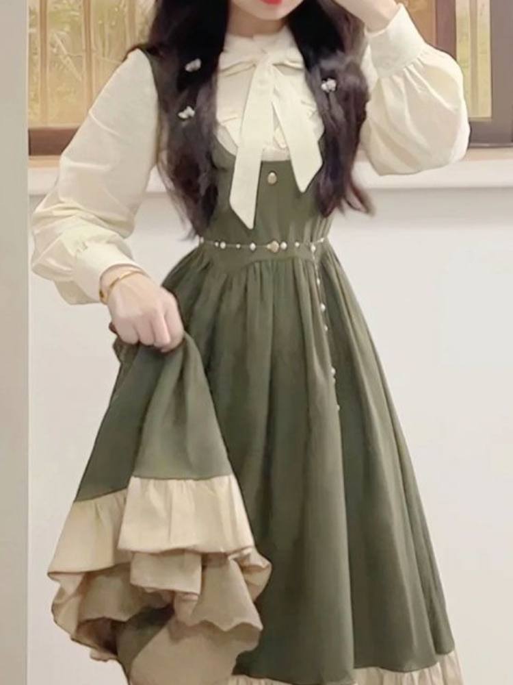2025 New Japanese Korean Kawai - Korean Style A Line Shirt Dress 评论和价格