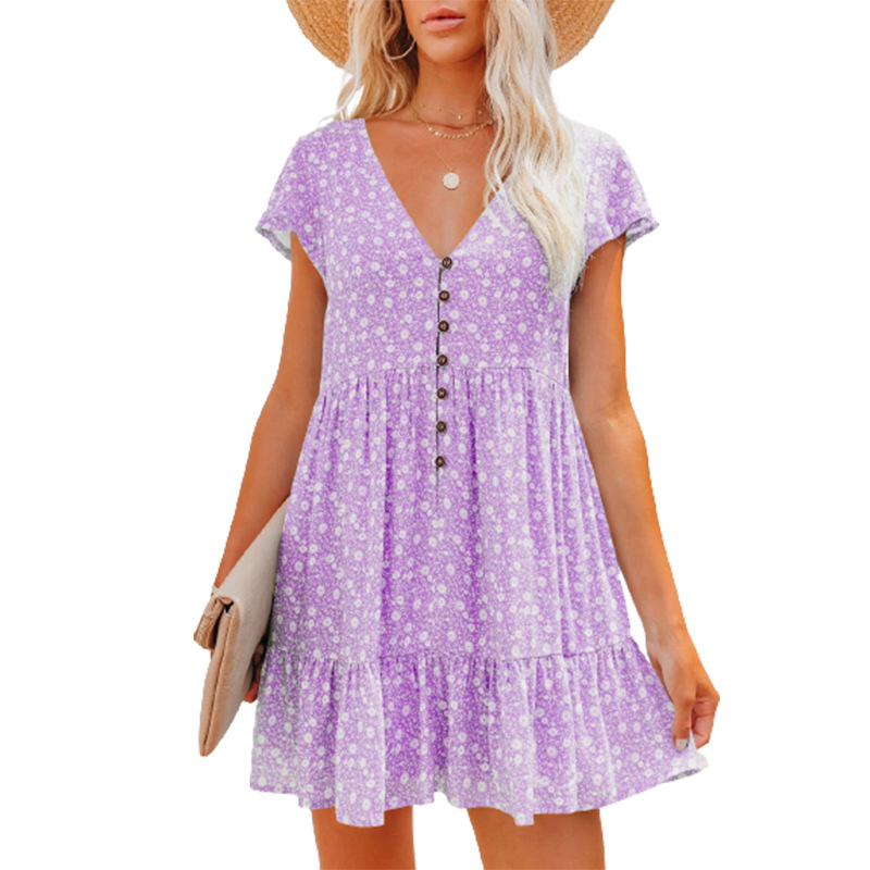 In Europe and the spring and s - French Vintage Floral Midi Dress 评论和价格